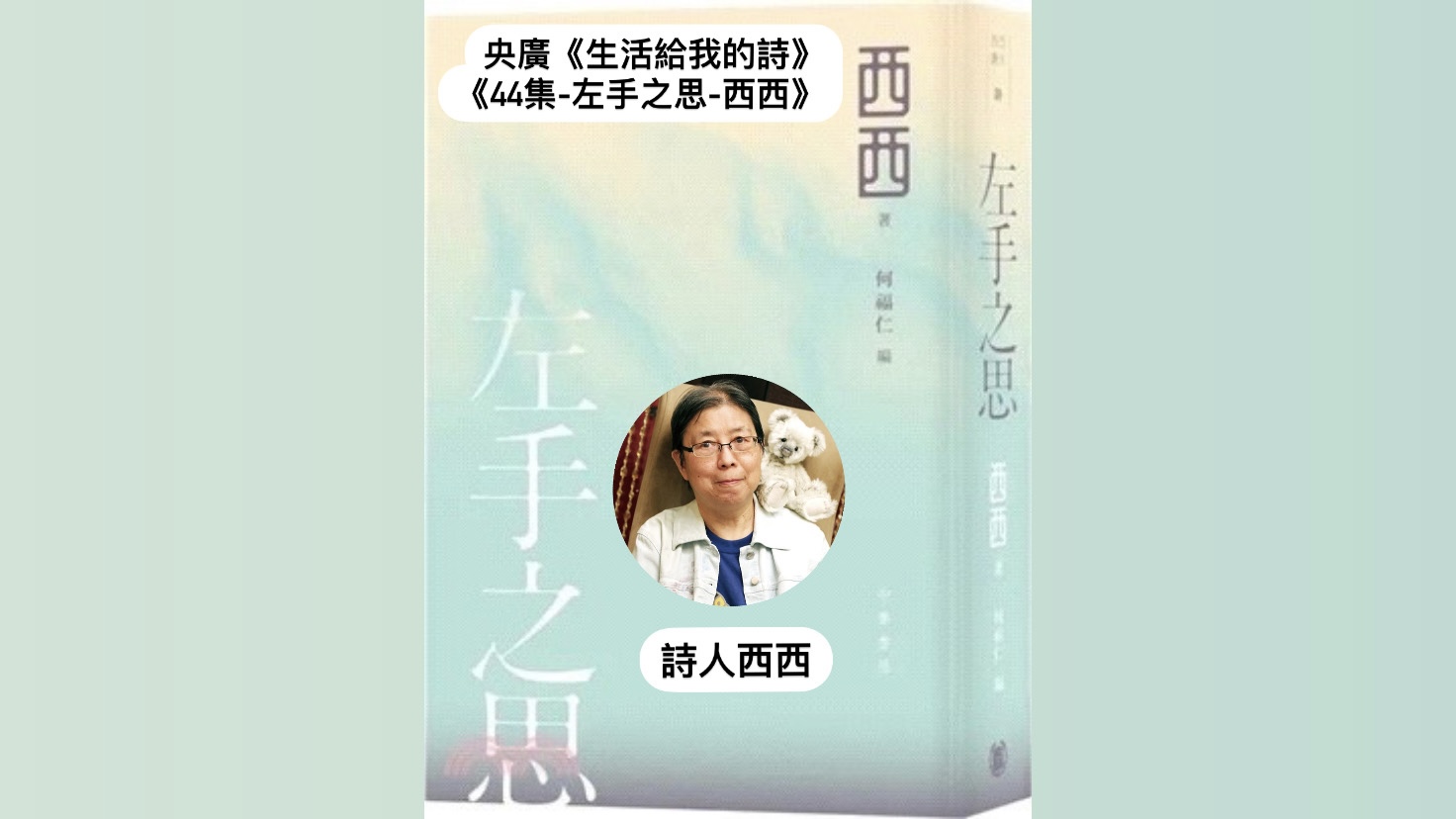 詩人、導演鴻鴻  談左手之思—西西