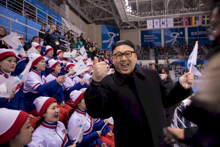 假金正恩再闖平昌冬奧 北韓正妹大軍前耍寶