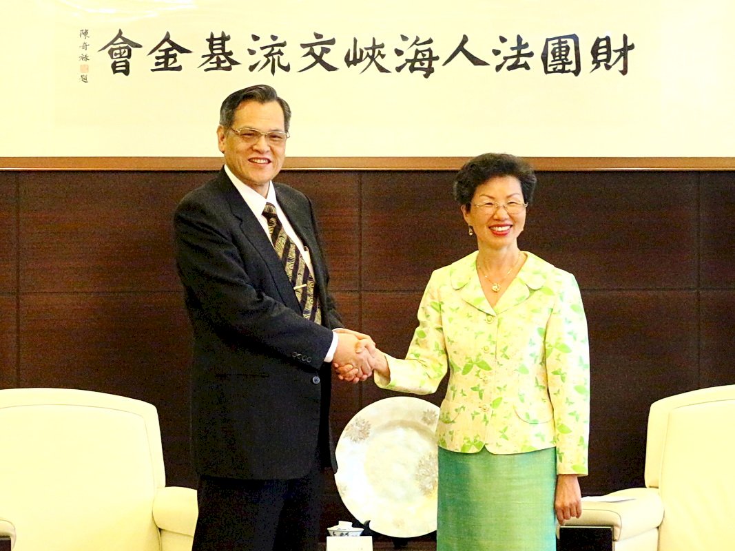 陳明通視導海基會 期許合作維護台海和平