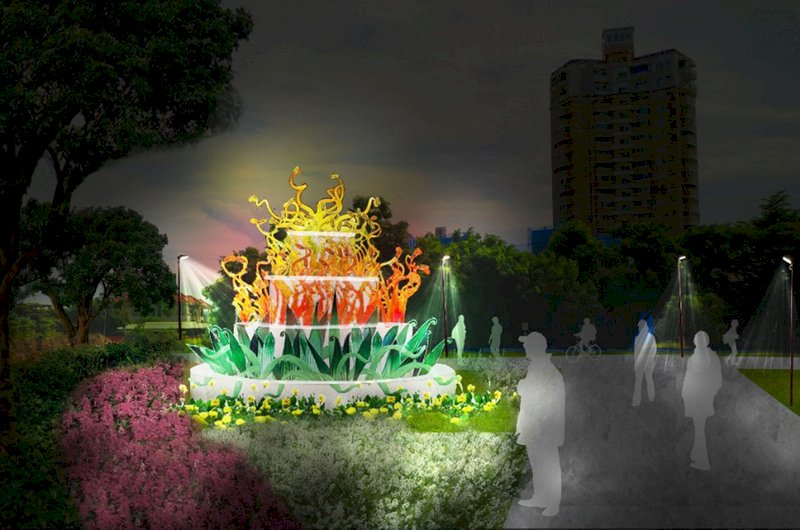 台中花博打造琉璃公園 襯托花卉生命