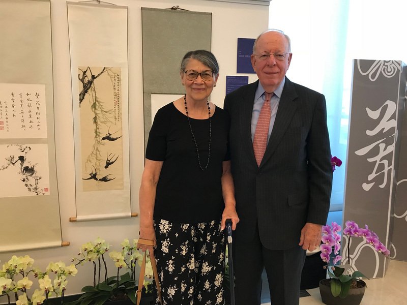 駐WTO蘭花書法展 多國使節沈醉美學盛宴