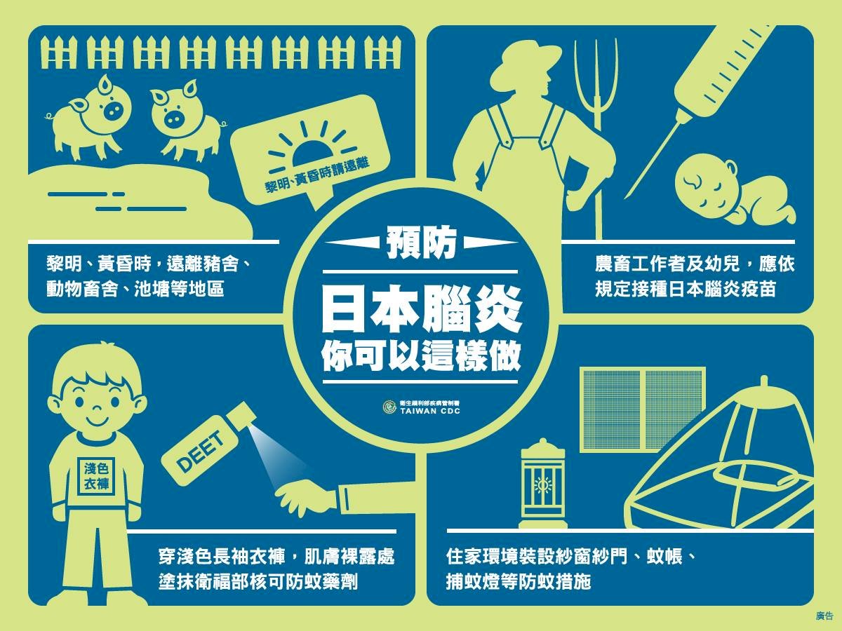 今年首2例日本腦炎皆在高雄 其中1例死亡