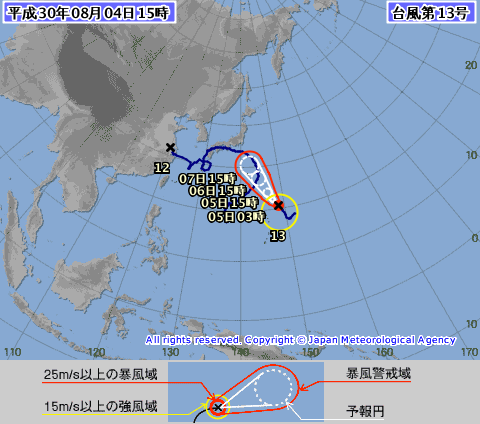 颱風珊珊直撲日本 高壓影響路徑難捉摸