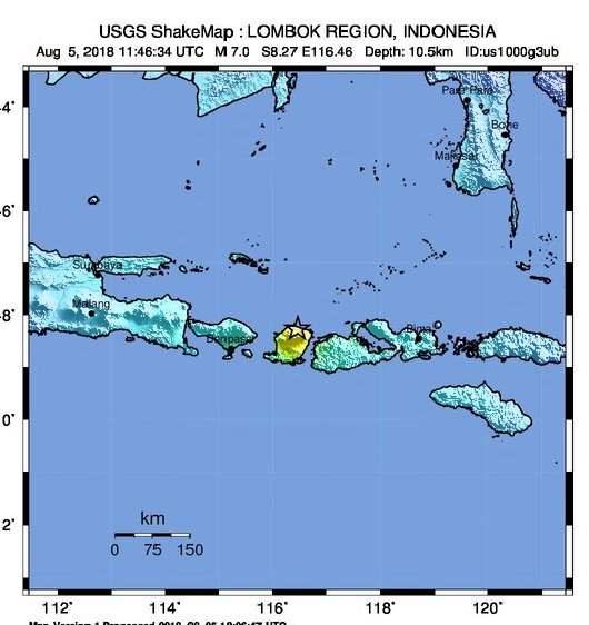 印尼龍目島外海6.8地震 未發海嘯警報