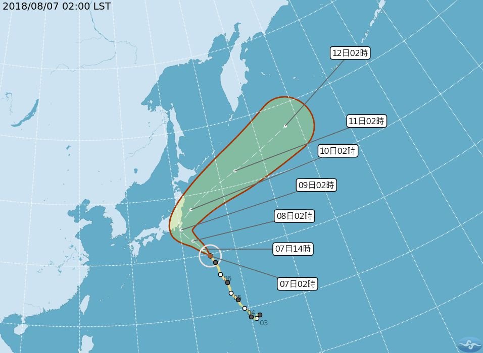 颱風珊珊9日逼近東日本 日氣象廳籲防備