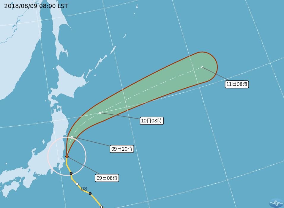 颱風珊珊持續北上 東京通勤族未受嚴重干擾