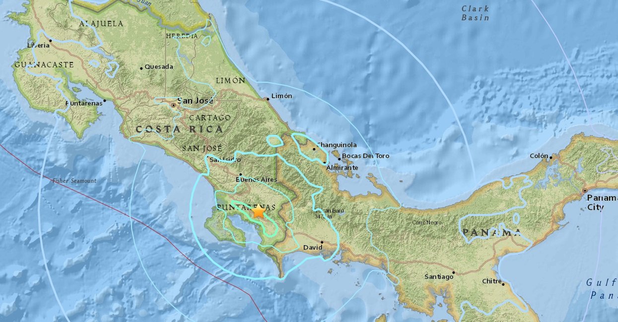 USGS：哥斯大黎加發生規模6.0強震