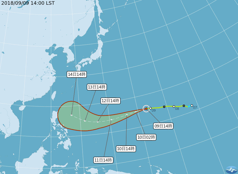 颱風山竹轉中颱 15日起接近台灣