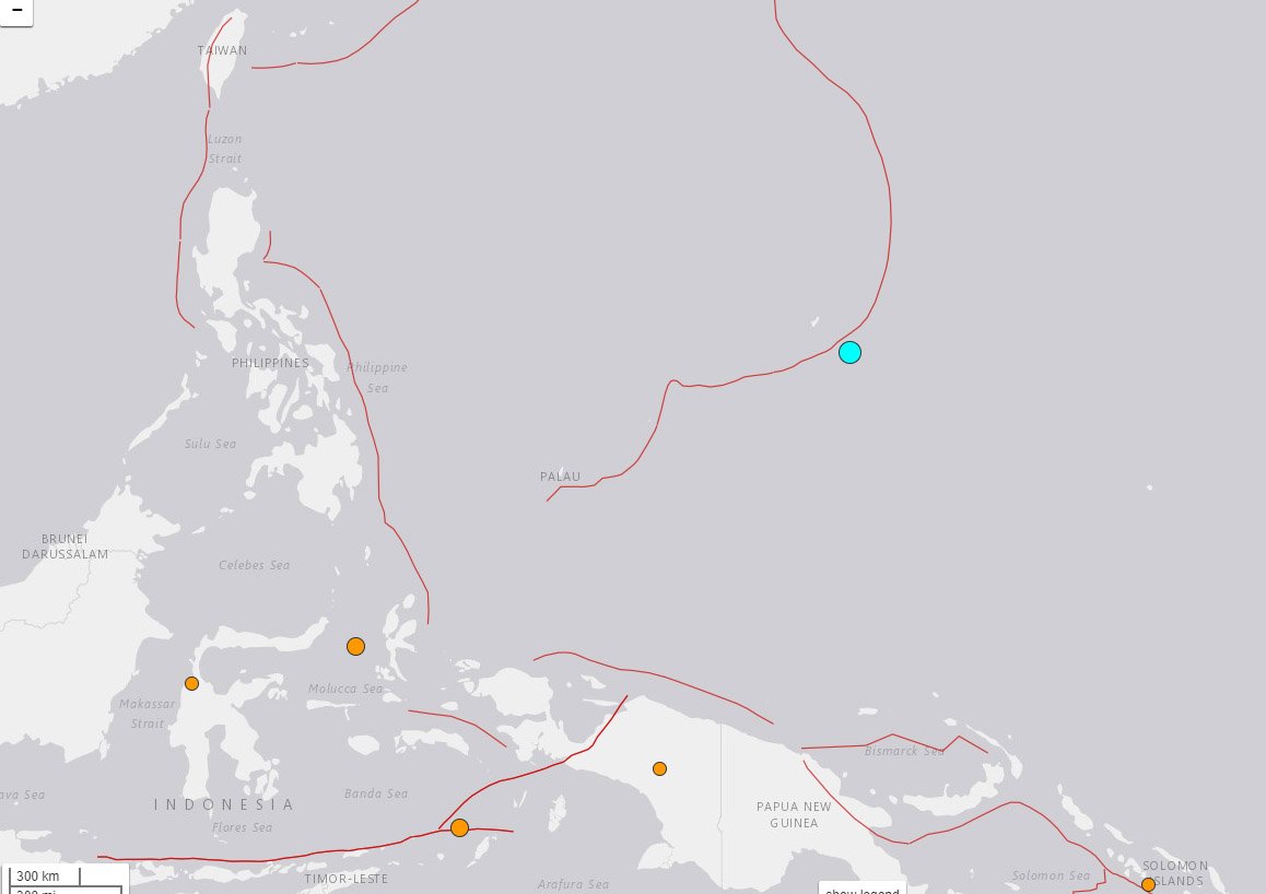 USGS：關島外海傳規模6.4地震