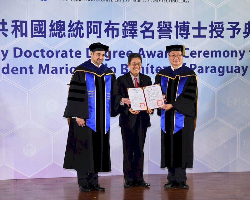 阿布鐸獲台科大名譽博士學位 陳建仁見證