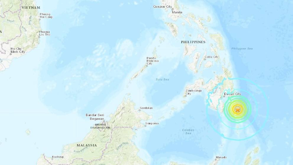 菲律賓南部外海6.9地震 恐有海嘯威脅