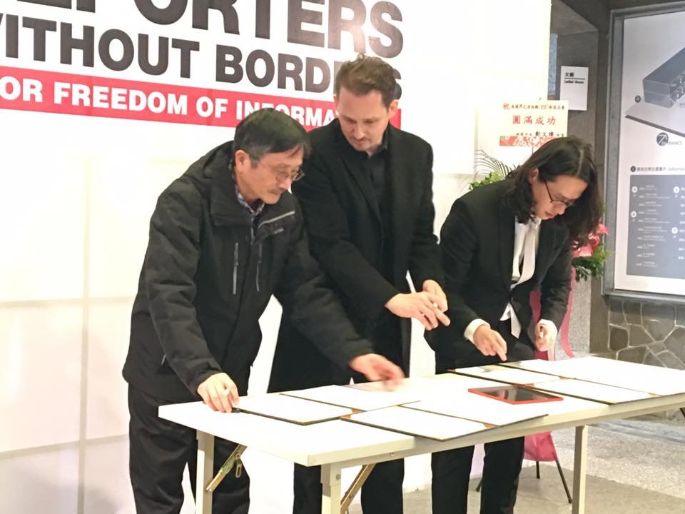 無國界記者組織台灣分會成立　深化與台灣合作
