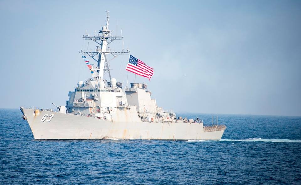 美艦25日航經台海 國防部:今晨脫離