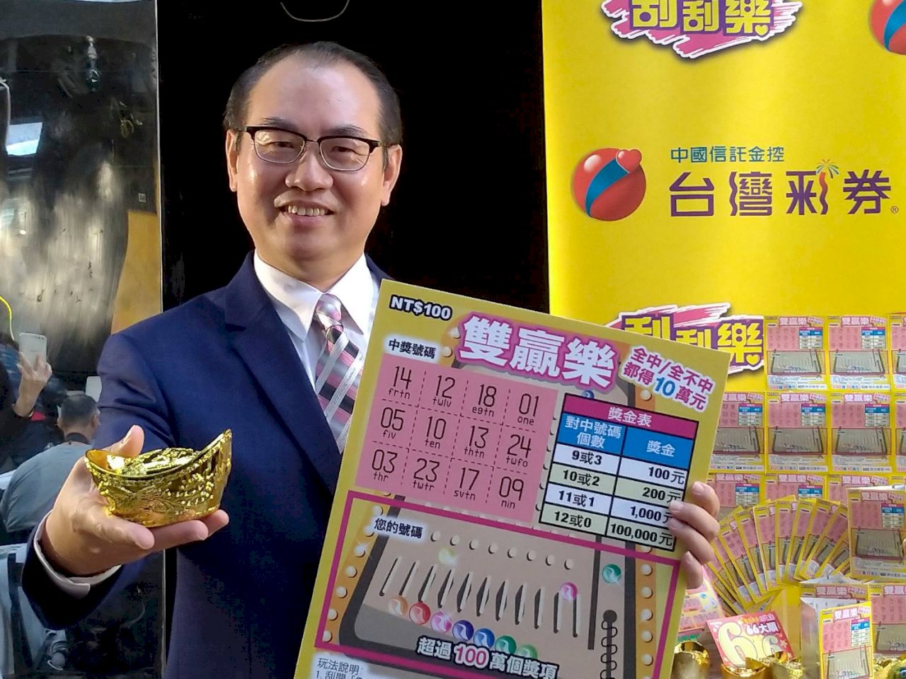 百元親民刮刮樂 全刮中或全沒中都有10萬獎金