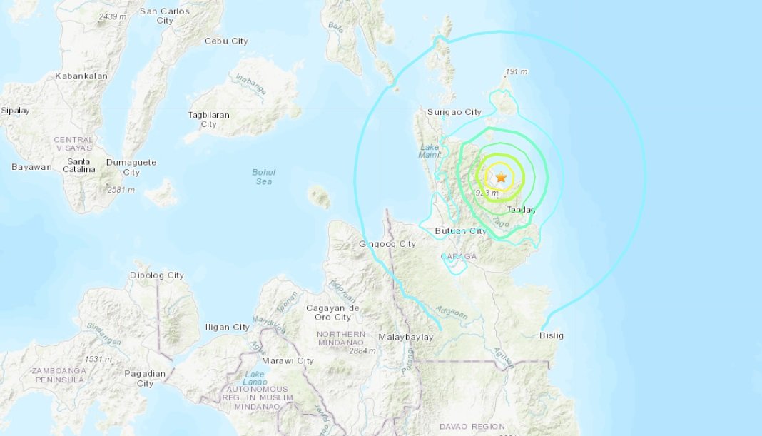 菲民答那峨島北部5.8地震 尚無災損或傷亡
