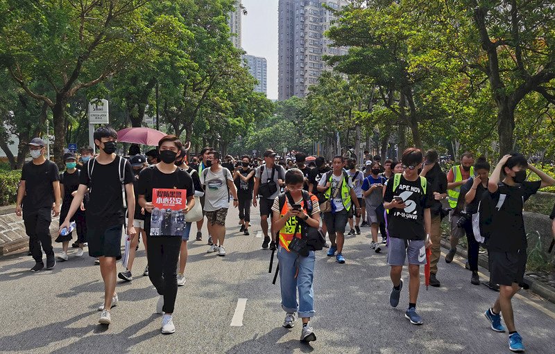 香港反送中大埔遊行&nbsp; 數千市民自發參加