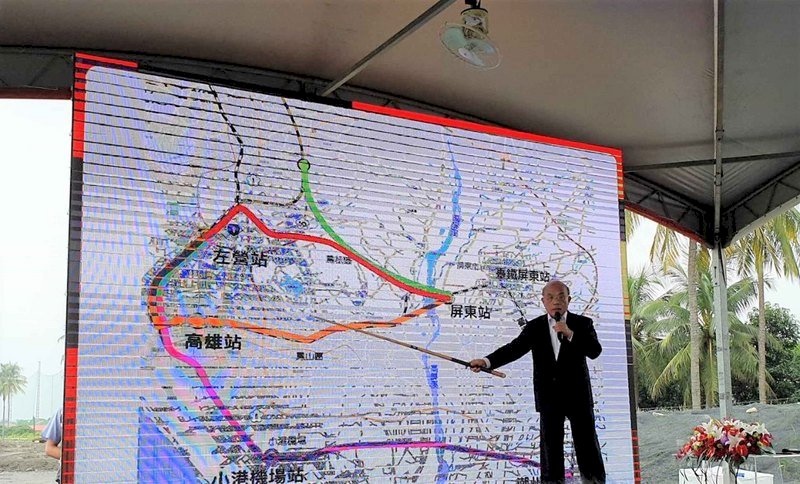 高鐵南延屏東 蘇揆：台灣軌道網成形 提升國力