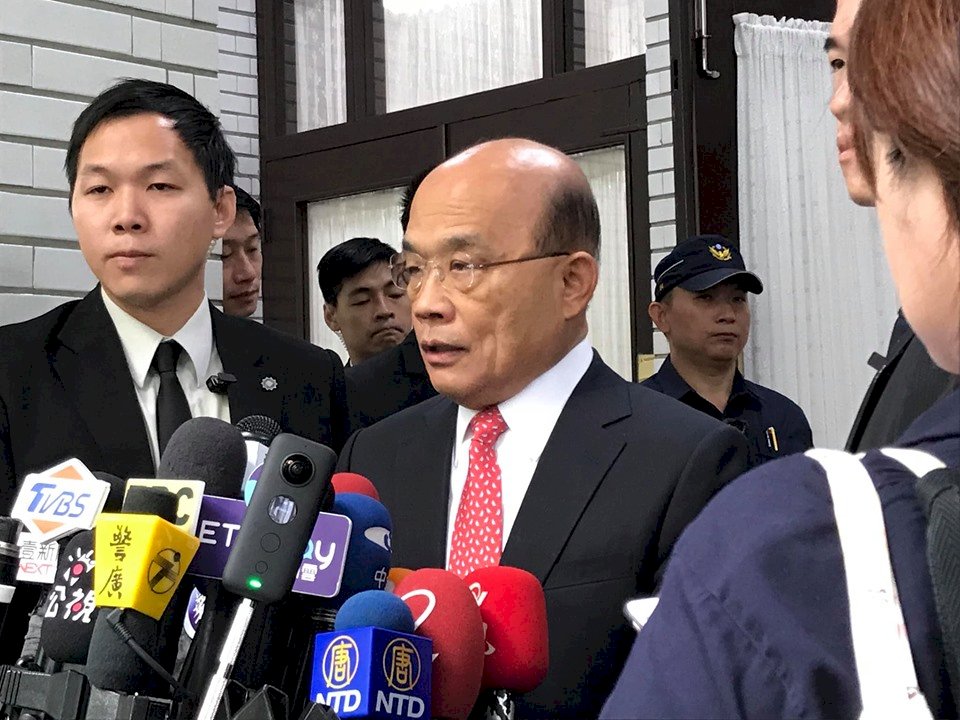 郭台銘不選2020 蘇貞昌：盼郭加碼投資台灣