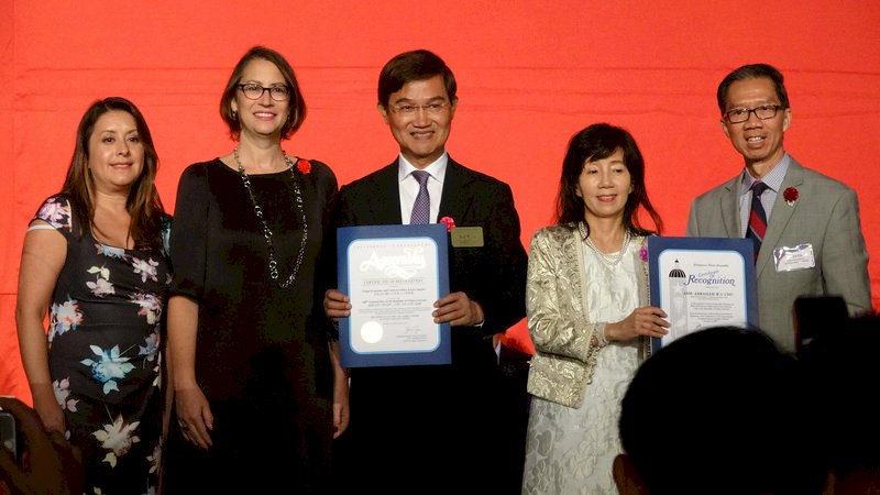 洛杉磯千人國慶酒會 朱文祥期盼未來台美建交