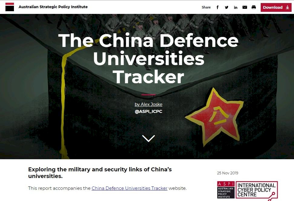 專家呼籲 禁澳洲大學與軍方背景中國大學合作
