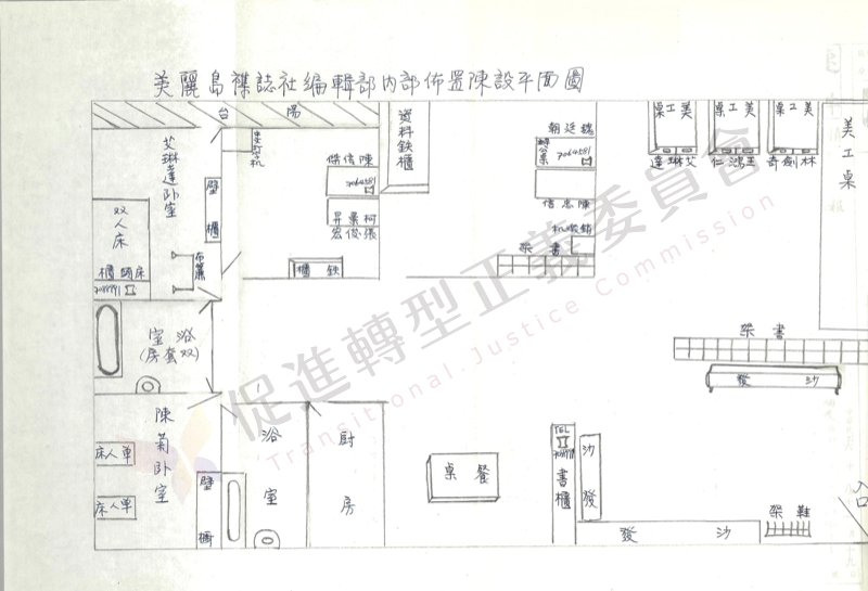 美麗島事件未出土檔案曝光 包括雜誌社平面圖
