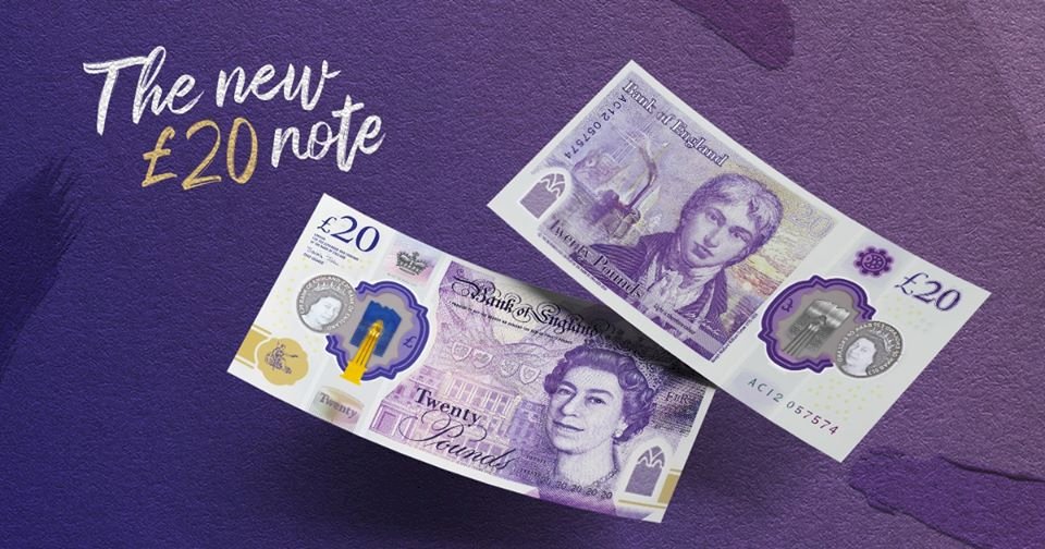 英國20英鎊紙鈔改版 舊鈔拿去當堆肥