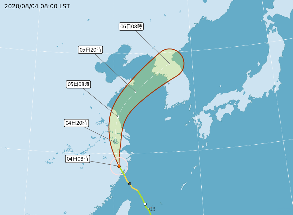 颱風哈格比登陸浙江 中心最大風力曾達13級