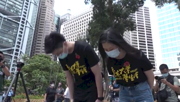 藉紀念重光日 香港大學學生會傳達反送中目標