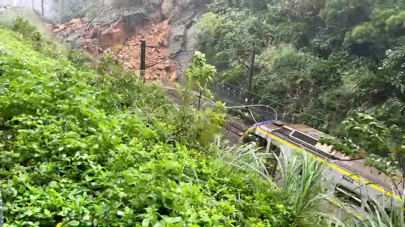 台鐵瑞芳猴硐路段邊坡 &nbsp;列不穩定度最高等級
