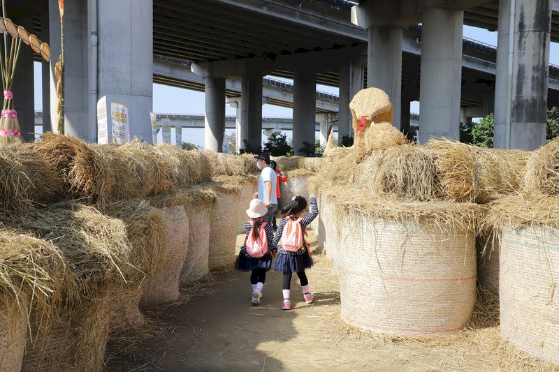 600個稻草捲打造666坪稻草迷宮 &nbsp;農村樂趣吸人潮