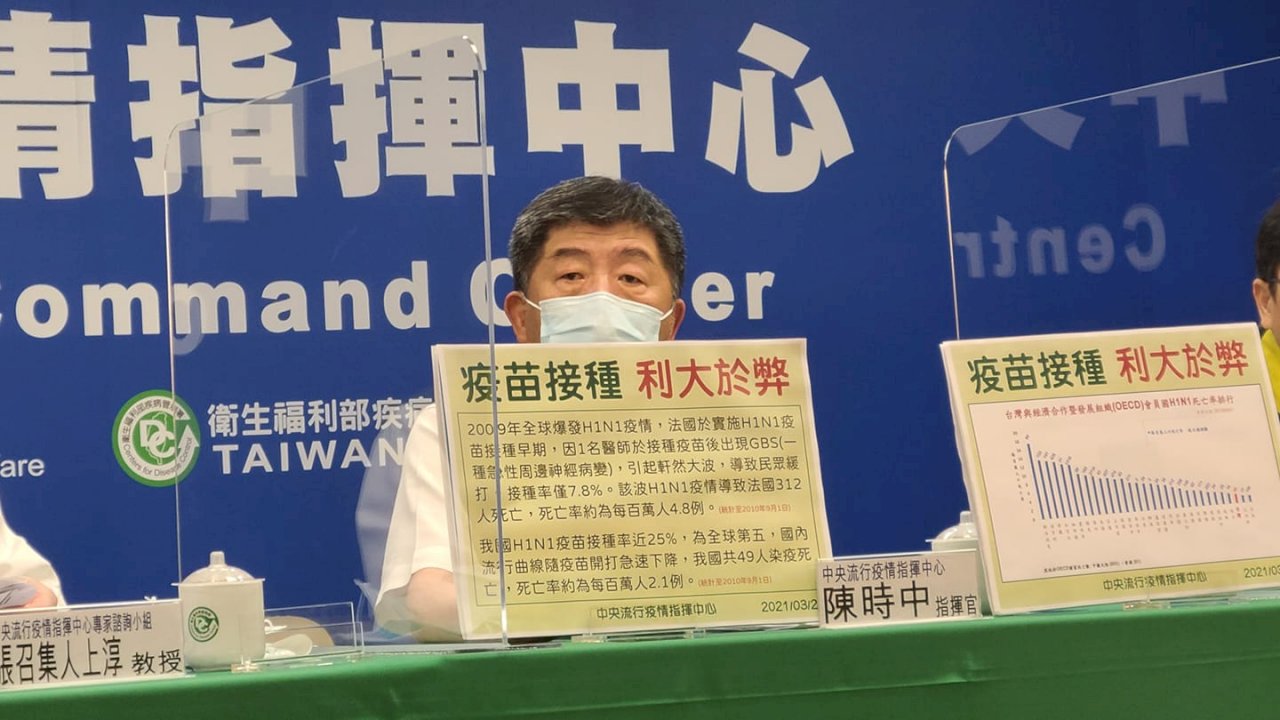 打完AZ疫苗  陳時中：背感覺痠痠的
