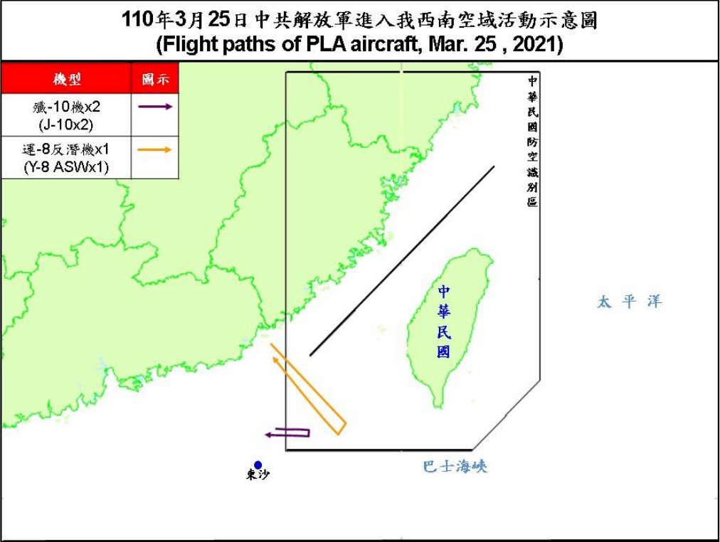 共軍殲10擾台 3月第3度出現快速機