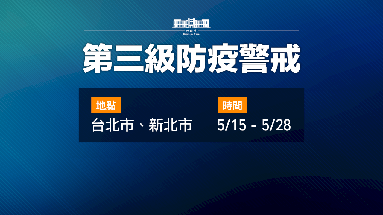 陳時中宣布：雙北下午4點進入疫情三級警戒 至5/28