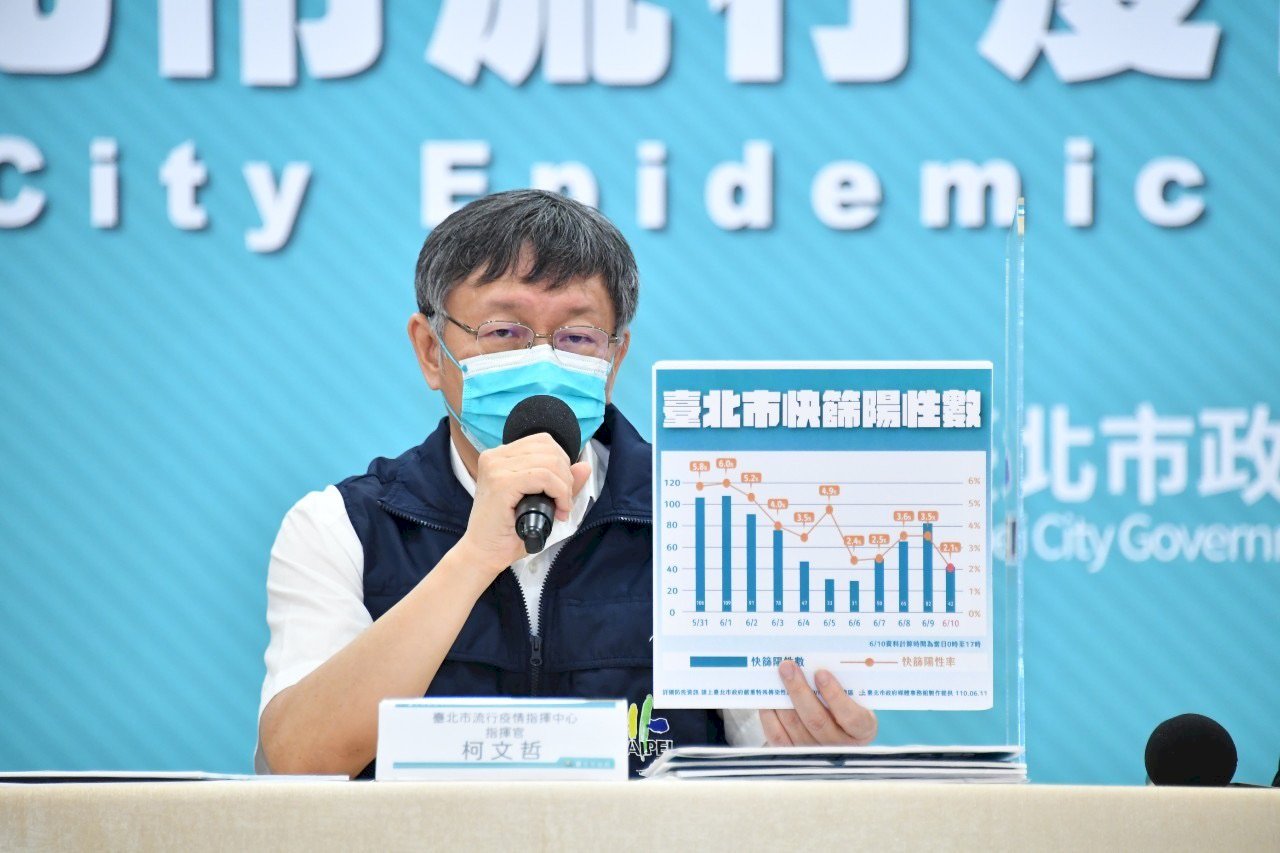 柯文哲：北市已無大型感染 利用快篩隊進行熱點殲滅戰