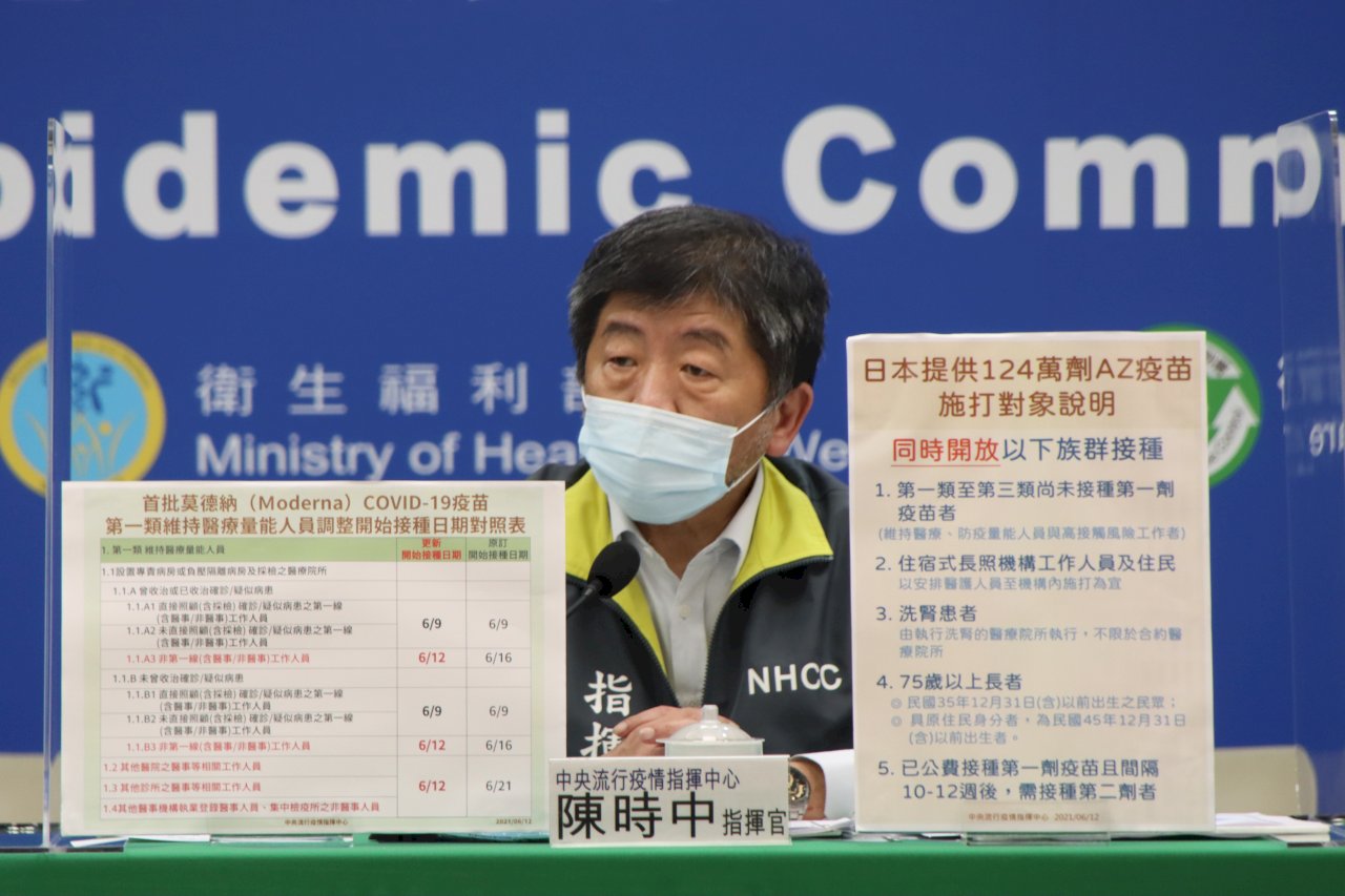 124萬劑AZ疫苗陸續配發 陳時中：首波目標前線醫護打滿9成