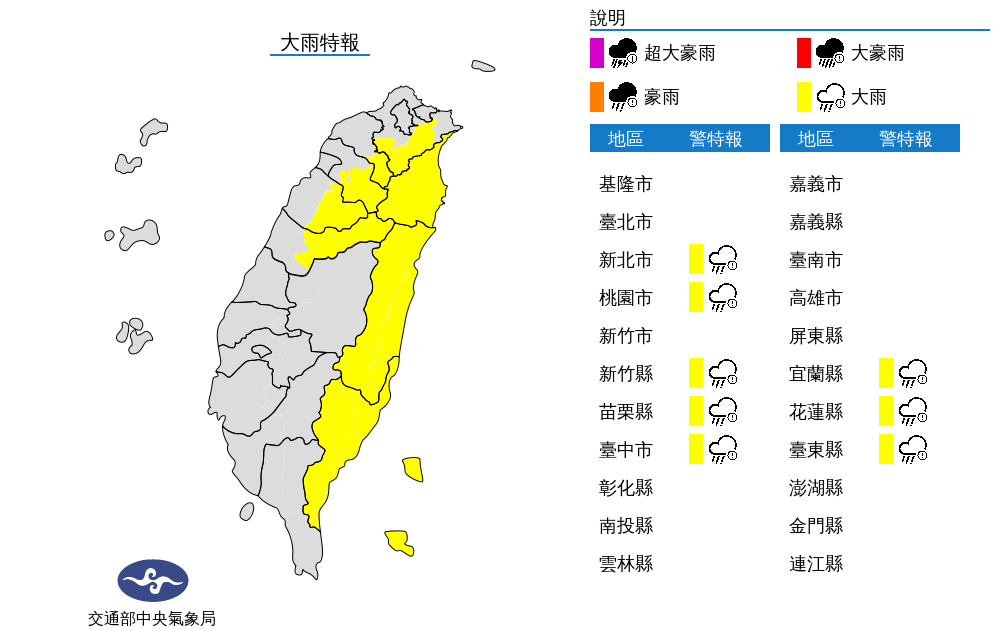 滯留鋒影響 &nbsp;新北等8縣市夜防大雨