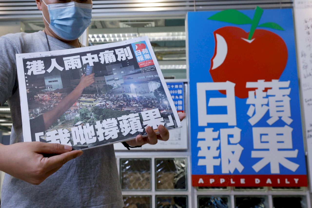 港蘋停刊 美國會新聞自由連線主席譴責