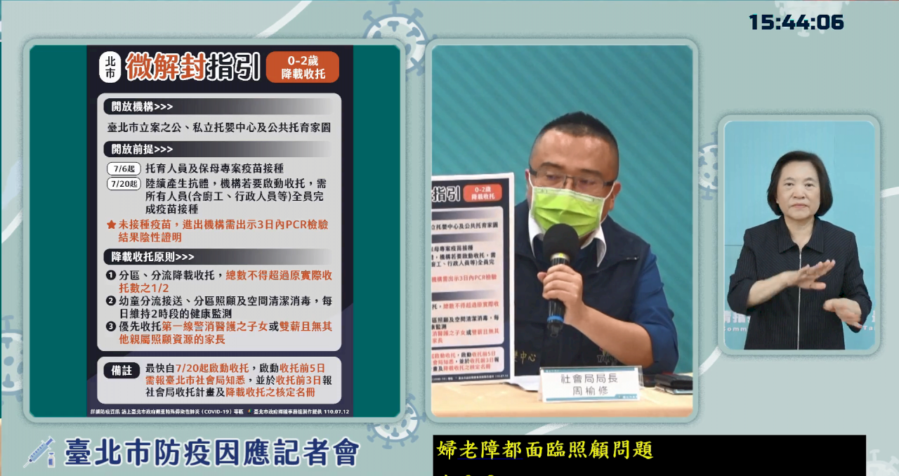 北市幼托及電影院微解封 市府說明相關指引