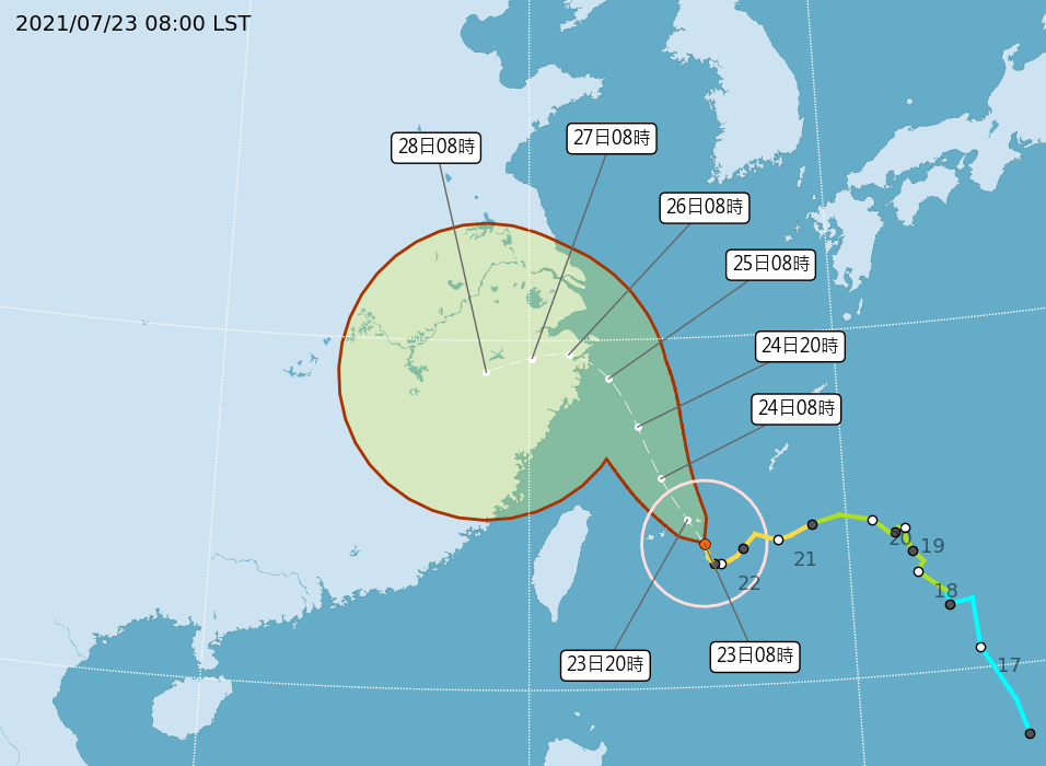 中颱「烟花」進逼 暴風圈正進入台灣東部海域  (影音)