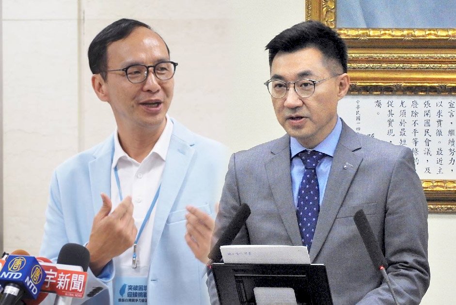 江啟臣與朱立倫會面談交接 相互擁抱展現團結