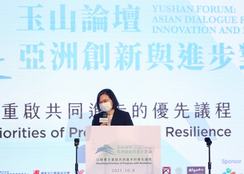 總統：台灣不尋求軍事對抗 但會全力捍衛自由民主