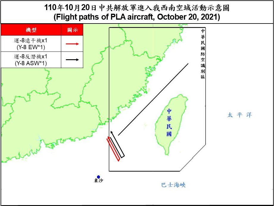 2架共機擾台西南ADIZ 空軍兵力應對