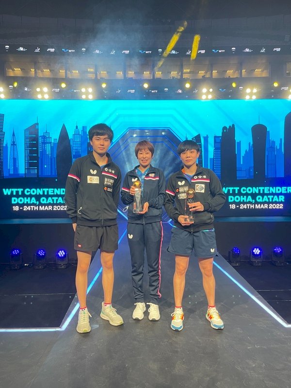 林昀儒鄭怡靜WTT霸氣奪冠 &nbsp;3局僅讓對手得12分