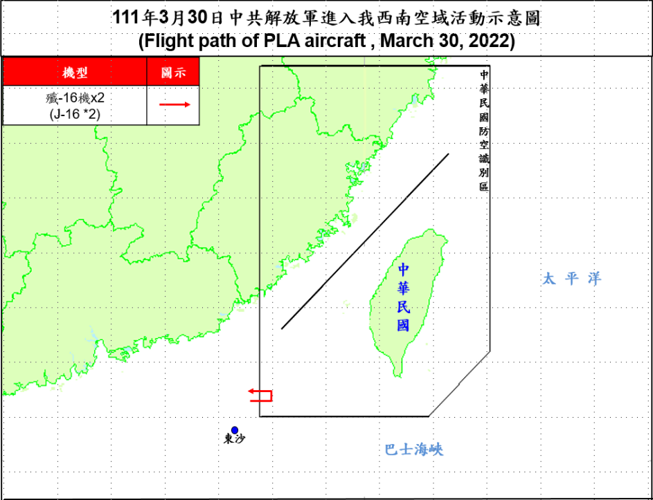 2架共機殲16夜間再擾台 空軍防空飛彈追監