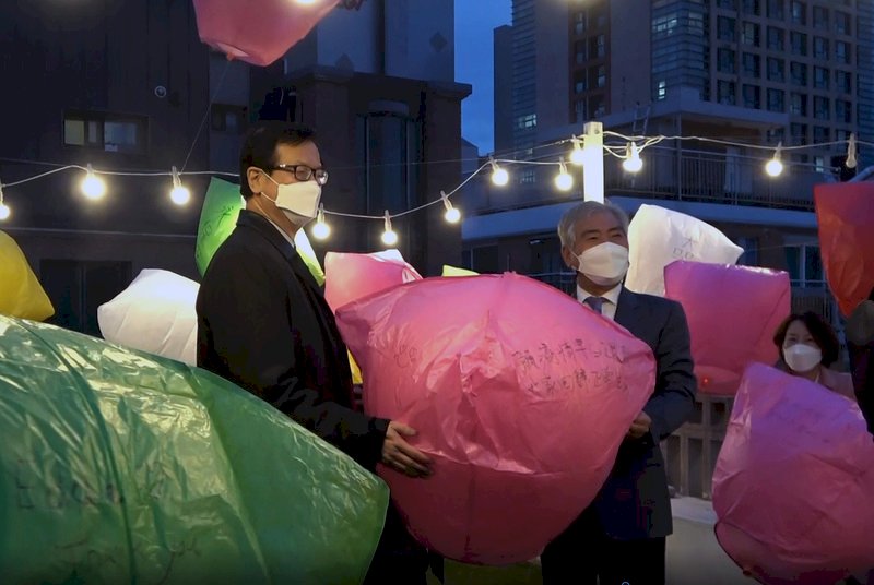 台灣天燈節現身首爾&nbsp;韓民眾盼疫情退散赴台觀光