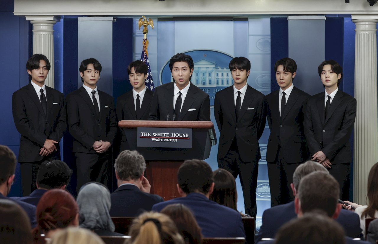 南韓天團BTS訪白宮 宣揚反對仇恨亞裔犯罪