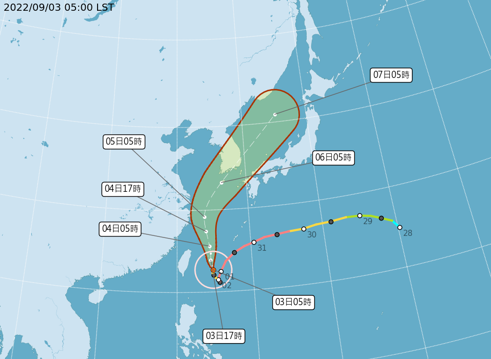 軒嵐諾陸警發布 北部至中部山區防豪雨