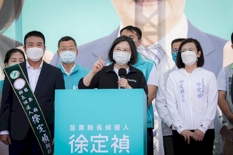 苗栗站台輔選 &nbsp;蔡總統籲告別派系政治