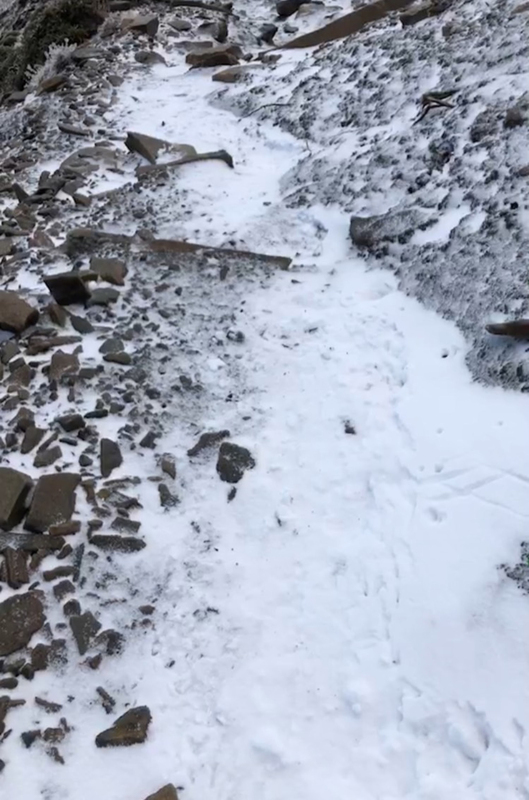 雪山降雪 海拔3500公尺以上積雪2至4公分