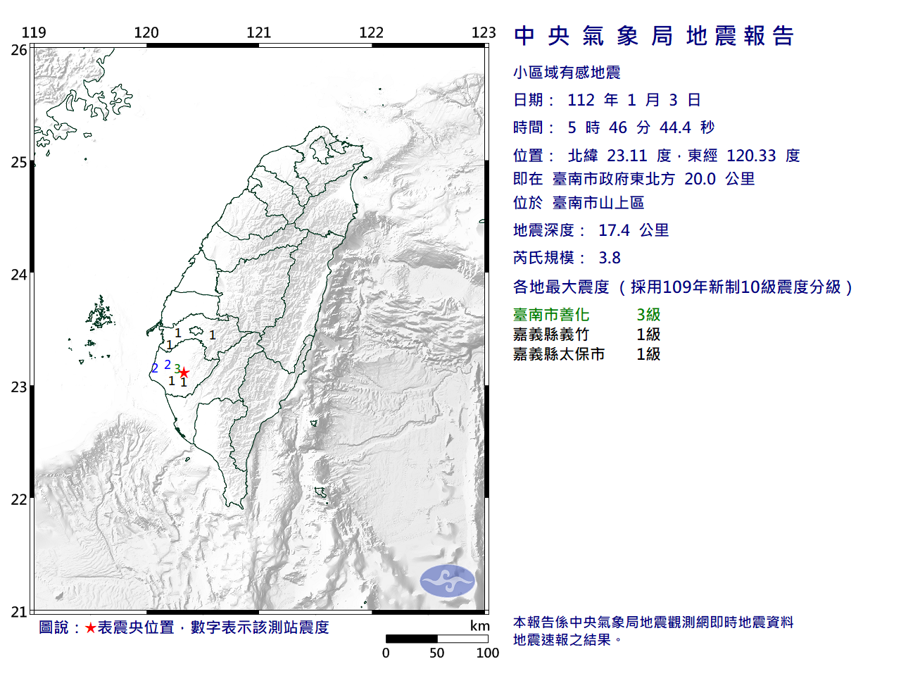 清晨搖不停  台南、花蓮頻發有感地震